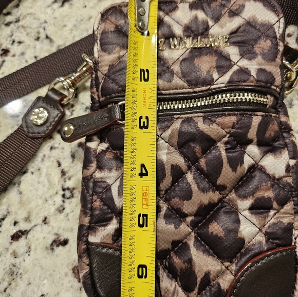 MZ Wallace Leopard Print Quilted Crossbody Bag Excellent Conditions - Picture 3 of 6
